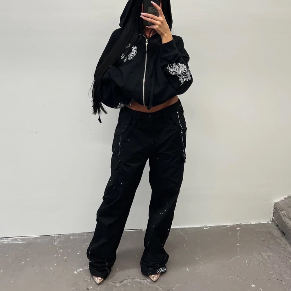 Black Vintage Cargo Pants
